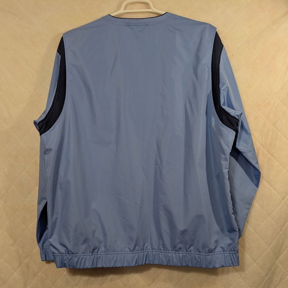 Izod Golf Light Blue Pullover Windbreaker Navy Blue Accent XL - Picture 3 of 8